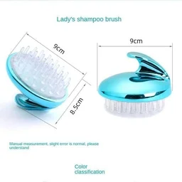 Silicone Dandruff Head Massage Brush – Scalp Massager & Shampoo Scrubber for Hair Growth