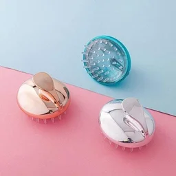 Silicone Dandruff Head Massage Brush – Scalp Massager & Shampoo Scrubber for Hair Growth