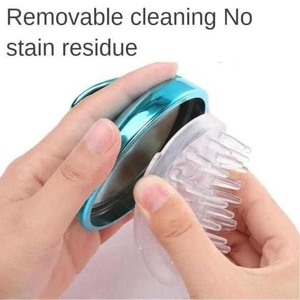 Silicone Dandruff Head Massage Brush – Scalp Massager & Shampoo Scrubber for Hair Growth