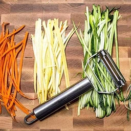 2-in-1 Dual Blade Stainless Steel Vegetable Peeler & Julienne Cutter