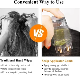 Hair Oil Applicator Bottle with Root Comb – Scalp Oiling & Hair Care Dispenser