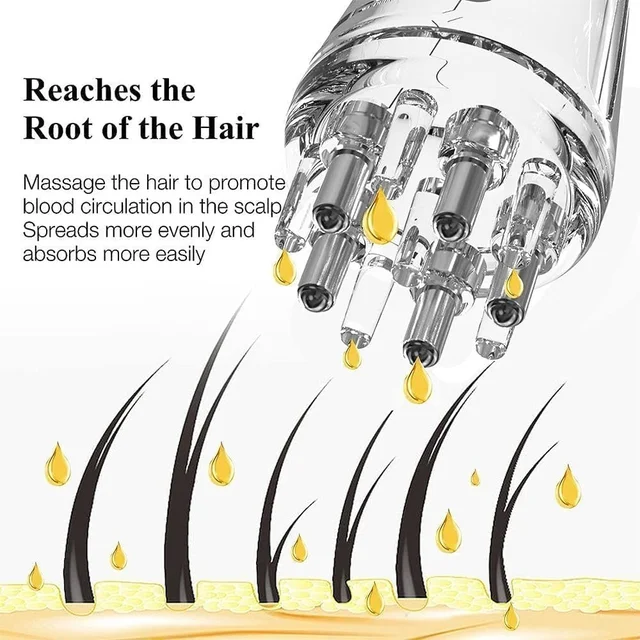 Hair Oil Applicator Bottle with Root Comb – Scalp Oiling & Hair Care Dispenser