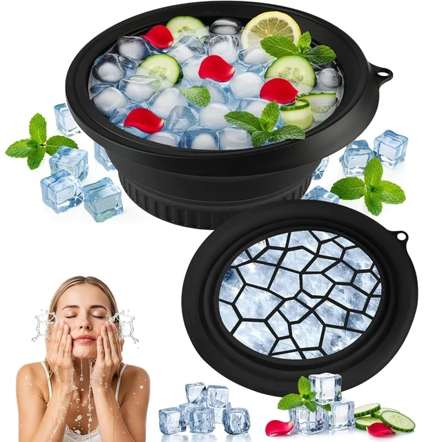 Silicone Ice Face Bowl – Cryo Facial Dip Bowl for Skin De-Puffing, Tightening & Glow