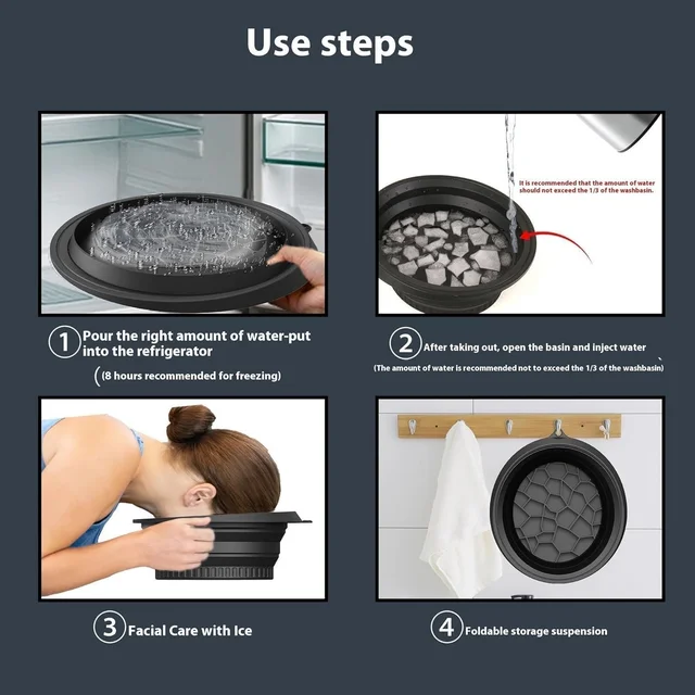 Silicone Ice Face Bowl – Cryo Facial Dip Bowl for Skin De-Puffing, Tightening & Glow