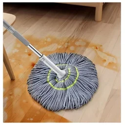 Self-Wringing Microfiber Twist Mop (Grey) – Hands-Free Floor Cleaning Mop for Home & Office
