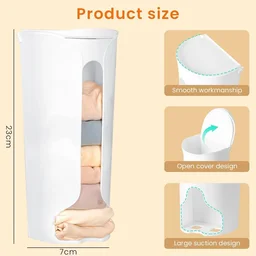 Wall-Mounted Underwear & Socks Storage Organizer Box with Removable Dividers | Clear Flip-Lid No-Drill Space-Saving Closet & Drawer Divider for Panties, Ties, Cables & Accessories