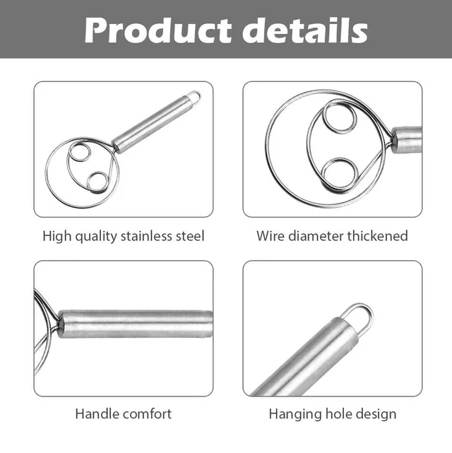 Stainless Steel Dough Whisk- Perfect Baking Tool