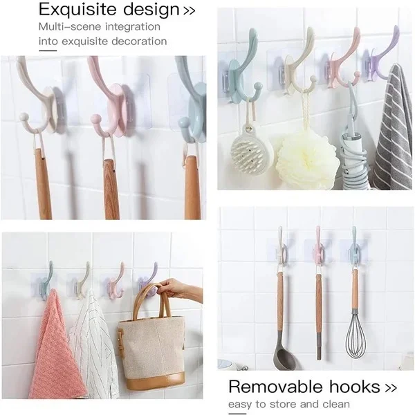 Premium Sticker Towel Hook | Self-Adhesive Wall Holder for Bathroom & Kitchen
