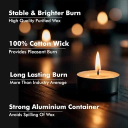 Unscented White Wax Tealight Candles (Pack of 50) – Smokeless, Lead-Free & Stain-Free Tea Light Candles for Diwali, Home Decor, Festivals & Events