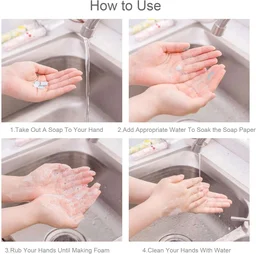 Portable Disposable Paper Soap Round Heart-shaped Mini Slice Sheets for Outdoor Washing Cleaning Hand Travel Camping Hiking (Random Color)