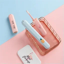 Printed Toothbrush Cover (Pack Of 3), Anti-Bacterial Plastic Toothbrush Cover Travel Case (Random Design)