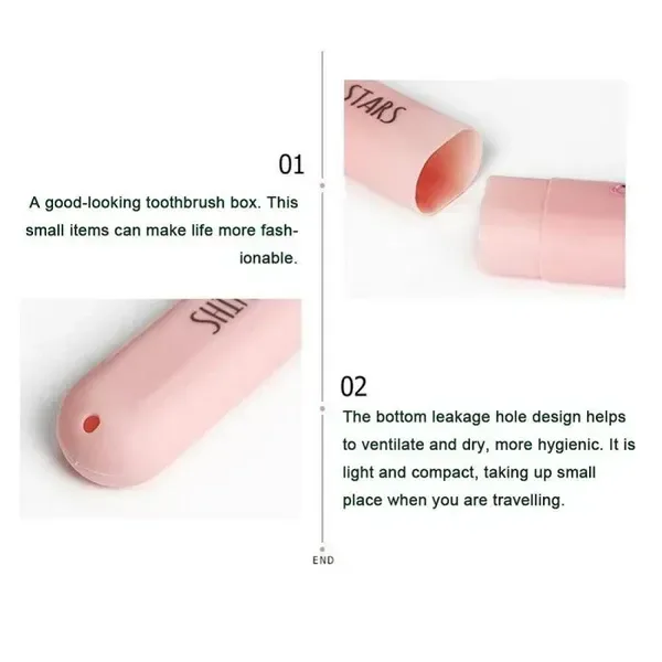 Printed Toothbrush Cover (Pack Of 3), Anti-Bacterial Plastic Toothbrush Cover Travel Case (Random Design)