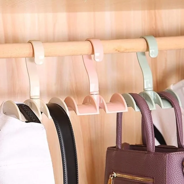Purse Hanger Rotating Hook Bag Rack Holder Handbag Hanger Organizer Storage The Closet Rod for Storing and Organizing Purses, Backpacks, Satchels, Crossovers, Handbags, Tote