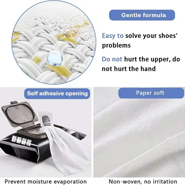 SHOE CLEANING WET WIPES (80 PCS)