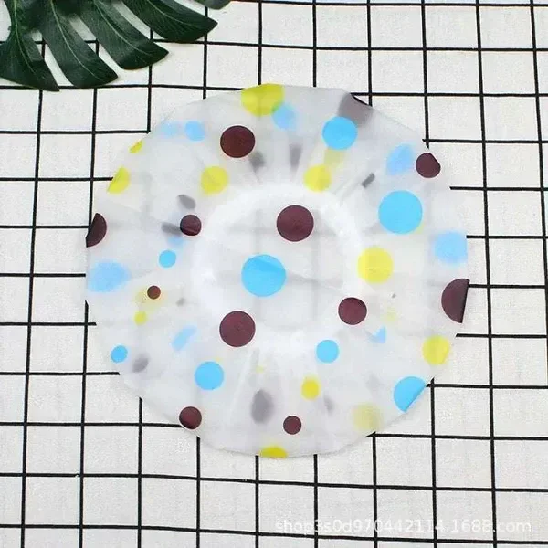 Shower Cap (Random Print), Waterproof Elastic Free-Size Bathroom Shower Caps for Men and Women to use in Homes, Spas, Salons, Hair Treatment, Beauty Parlors