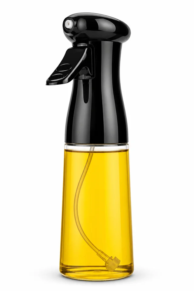 Oil Sprayer & Pourer Bottle for Cooking | Olive Oil Spray Bottle | Leak-Proof, BPA-Free, Refillable Fine Mist Oil Dispenser for Air Fryer, BBQ, Salad & Kitchen (210ml)