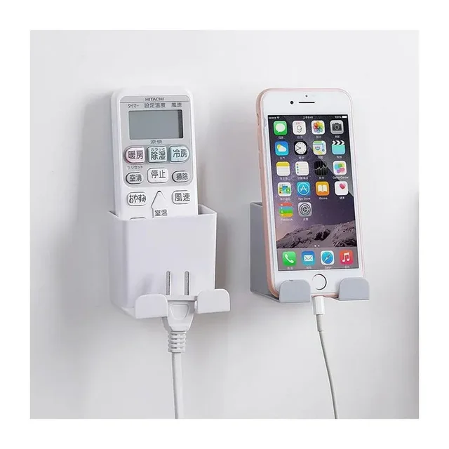 Wall Mountable Remote & Mobile Holder, Self-Adhesive Phone Charging Stand Wall Mount Mobile Holder for Home, Office, Kitchen
