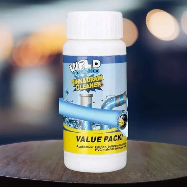 Wild Tornado Sink & Drain Cleaner, Powerful & Clog Remover Sink Cleaning Powder, Automatic Toilet Blockage Cleaner, Blockage in Washbasin, Septic Tank, Sinks, Pipes
