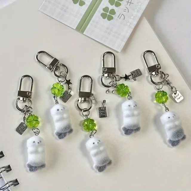 Kawaii Clover Otter Bag Charms