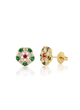 Cz Round Earring