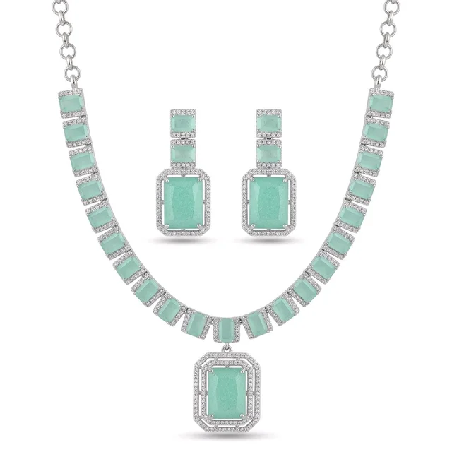 Royal Radiance Statement Set - Aqua Island