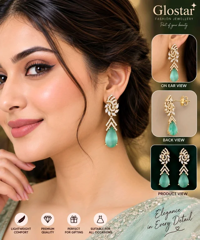 AD Big Stone Earings CZ Earring ES63