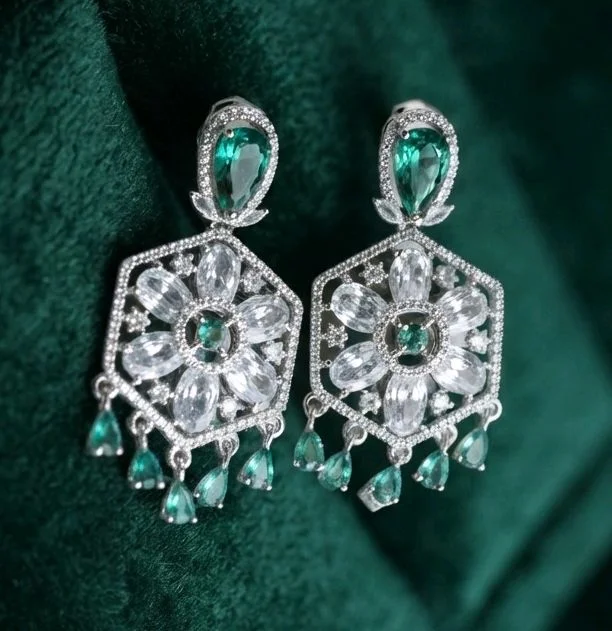 AD Stone Earings For Women And Girls CZ Earring 