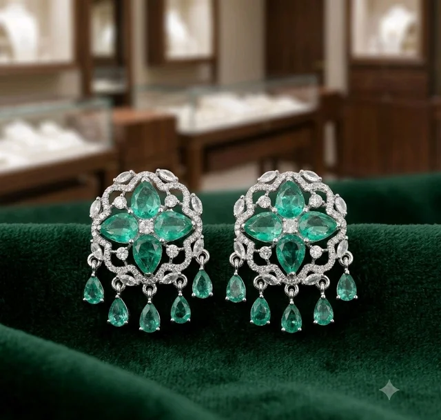 Floral Petal Statement Earrings