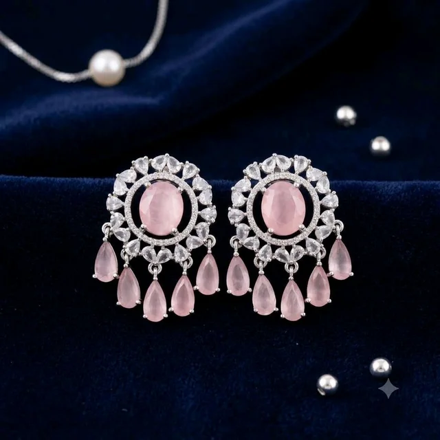 Royal Halo Teardrop Earrings