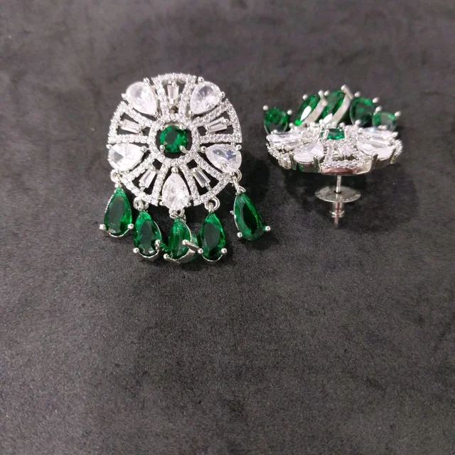 Glostar Jewellery Emerald Radiance Chandelier Earrings
