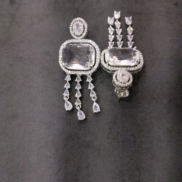 Glostar Jewellery Crystal Cascade Rectangle Drop Earrings