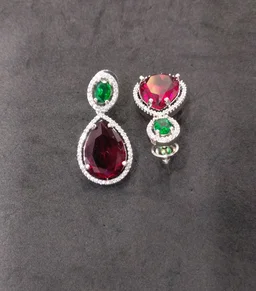 Glostar Jewellery Multi Colour AD Stone Necklace Set