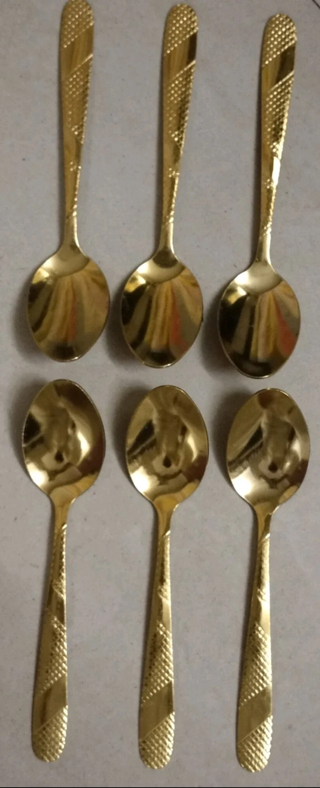 HKT6 Smart Kitchen Tispoon 6pcs Set Brass Polish