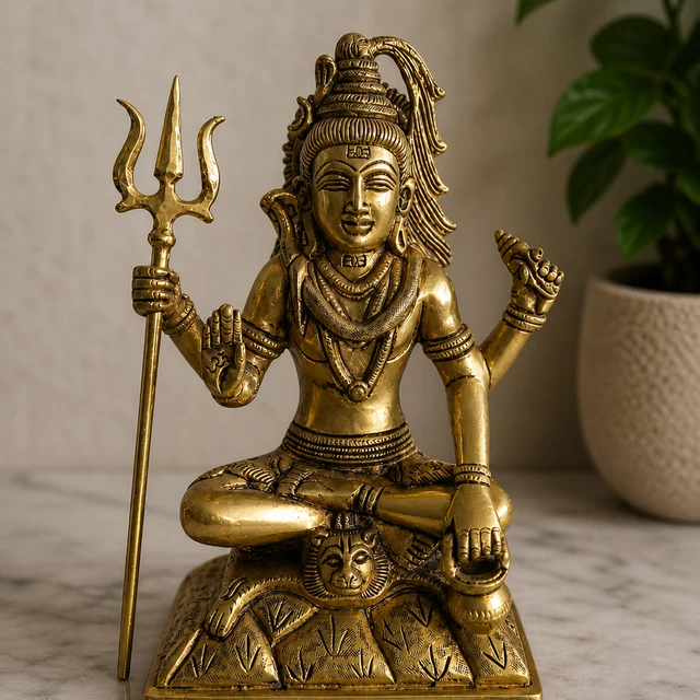 GS Decors Brass Sivan 9''