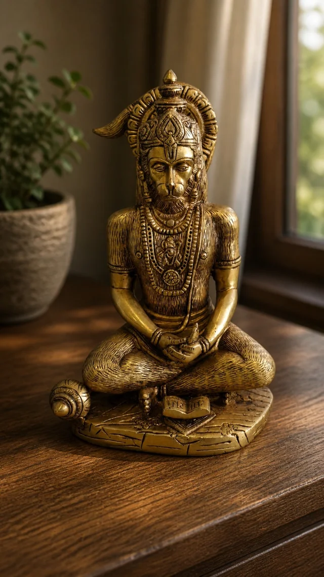 GS Decors Brass Hanuman 9''