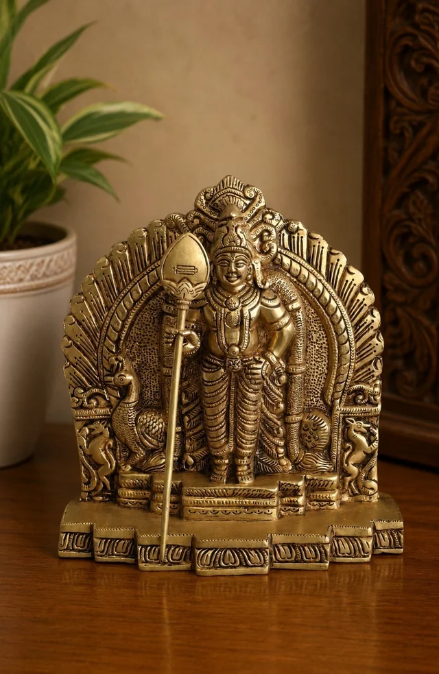 GS Decors Brass Karthikeya 9''