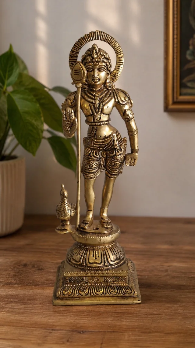 GS Decors Brass Palani Murugan 11''