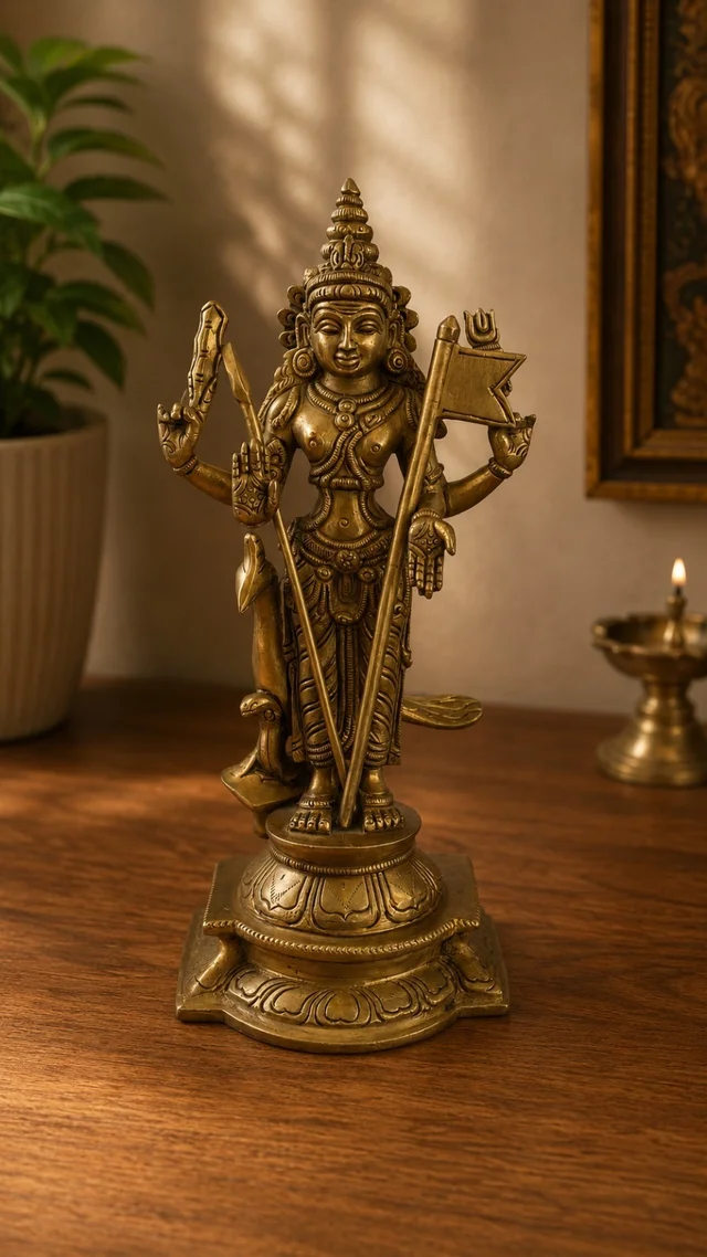 GS Decors Brass Thiruchendur Murugan 9''
