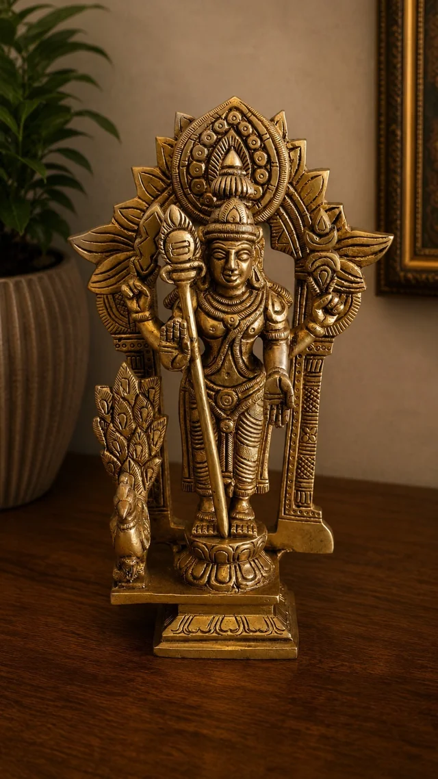 GS Decors Brass Arch Murugan 8''
