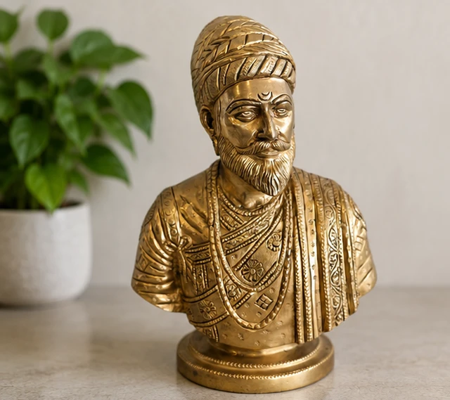 GS Decors Brass Shivaji 7.5''