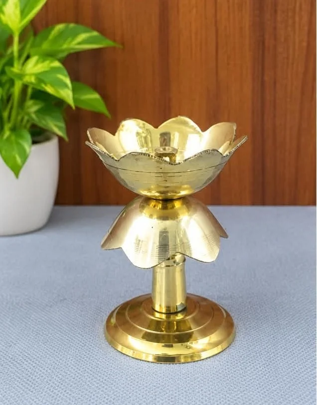 Brass Lotus Diya 3'' 