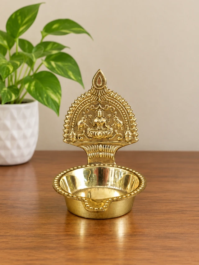 Brass Kajalakshmi Diya Small 2.5''