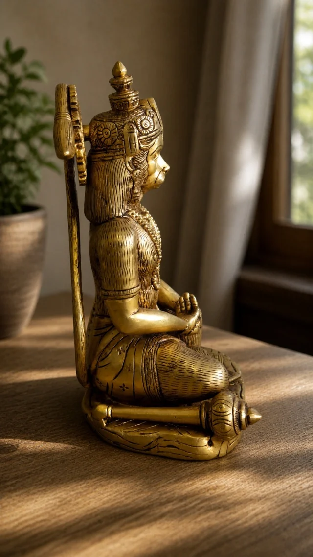 GS Decors Brass Hanuman 9''