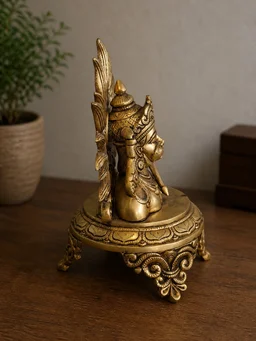 GS Decors Brass Hanuman Face On Base 9.5