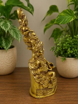 GS Decors Brass Lakshmi Kuberar 10''