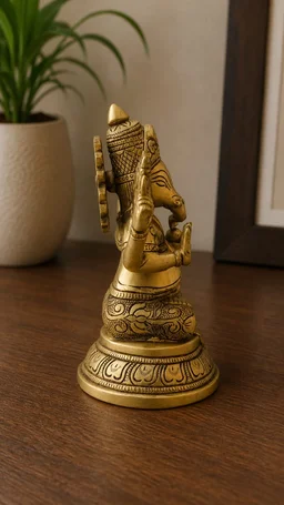 GS Decors Brass Ganesha 7''