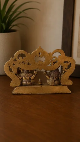 GS Decors Brass Lakshmi Ganesha 6''
