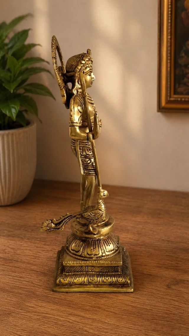 GS Decors Brass Palani Murugan 11''