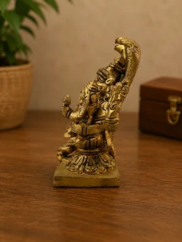 GS Decors Brass Narasimar with Lakshmi 3''