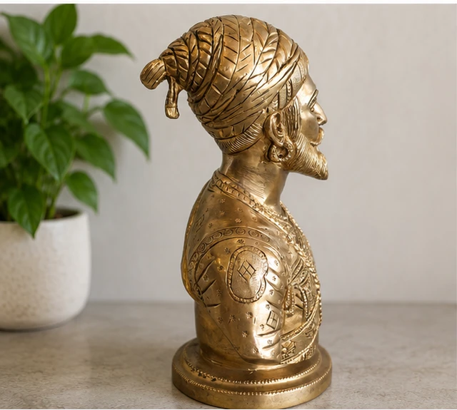 GS Decors Brass Shivaji 7.5''
